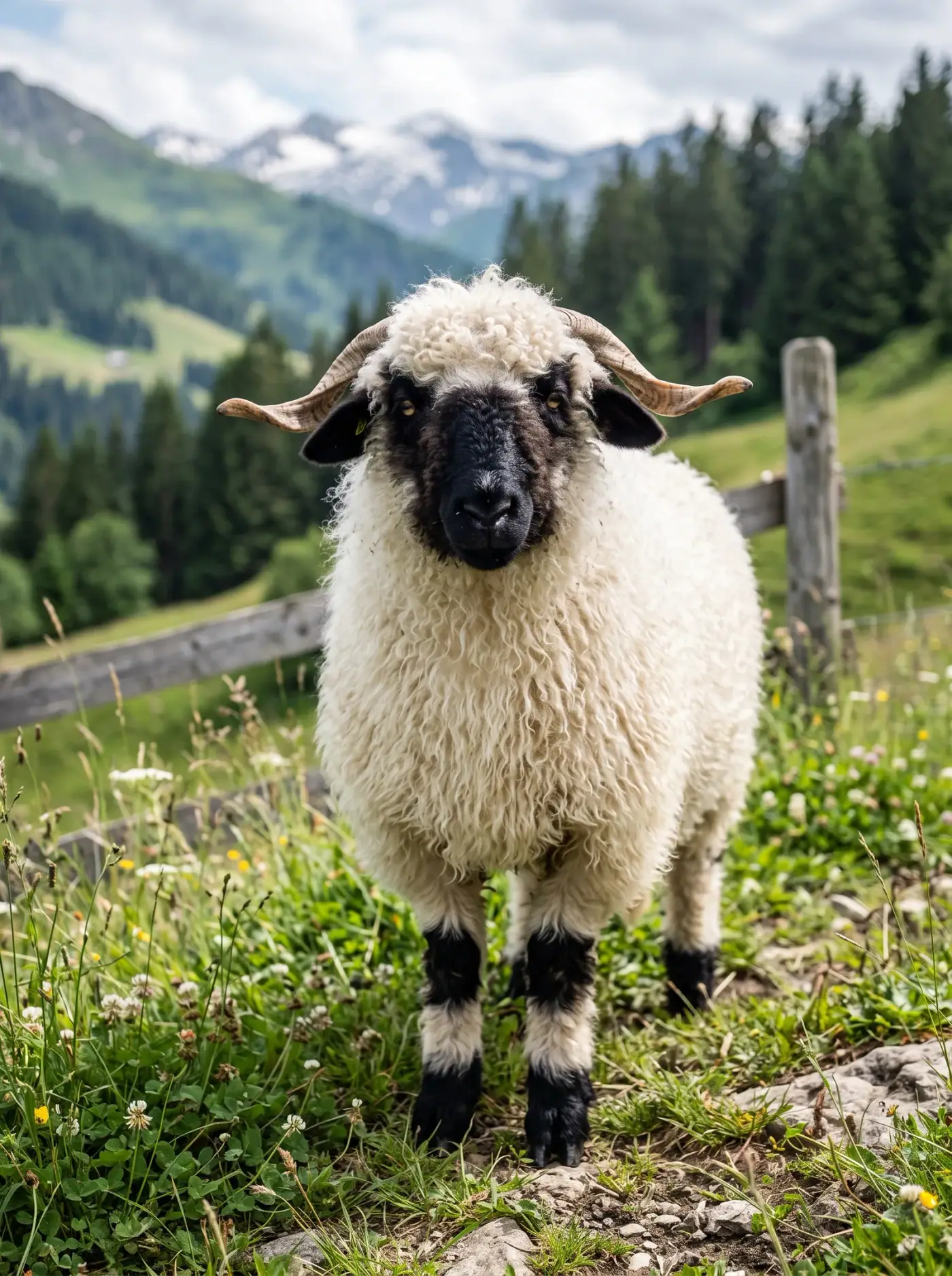 Walliser Schwarznasenschaf im ZOO Sedlec